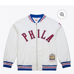 Mitchell & Ness White Philadelphia 76ers Jacket
